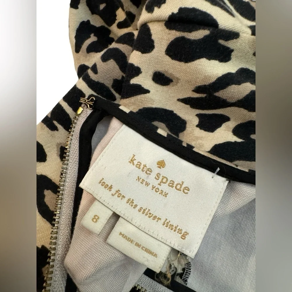 Kate Spade New York Cheetah Print Ponte Dress Size 8
